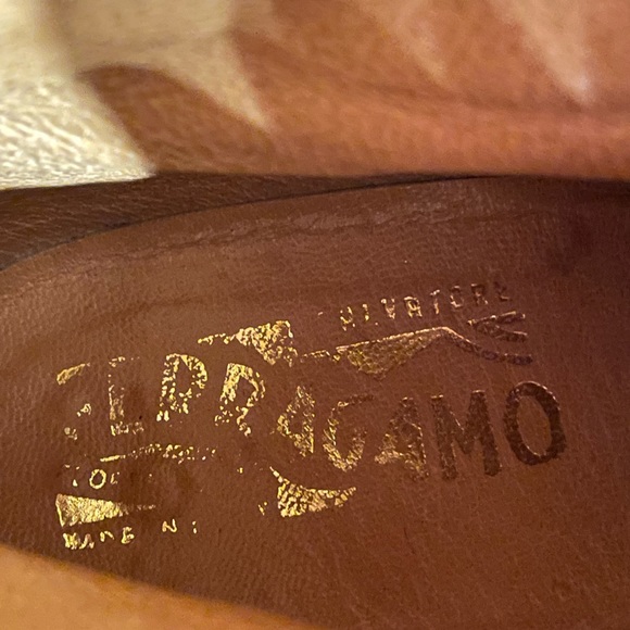 VINTAGE Ferragamo knee high black leather boots - size 9.5/10 - Picture 15 of 17